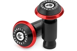 CXEPI Universel Moto vélo 7/8" 22mm Embout Guidon Handlebarre Grips Barre Bouchons d’extrémité,Rouge