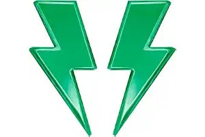 Pendientes Rayo Mujer de Acero y Metacrilato Efecto Espejo (Verde)