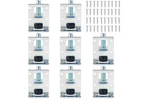 NICAVKIT 8 sztuk nóżek meblowych, regulowane, ze stali nierdzewnej, nóżki do mebli, nóżki, nóżki, regulowane, ze śrubami