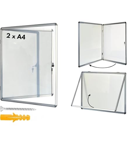 ARREGUI PAN44 Panneau d'affichage en aluminuim, vitrine d'affichage avec serrure à clé, fond aimanté, 8 aimants, 35 x 48 x 5 cm, format 2 x A4 Noir | Leroy Merlin ARREGUI PAN44 Panneau d'affichage en aluminuim, vitrine d'affichage avec serrure à clé, fond aimanté, 8 aimants, 35 x 48 x 5 cm, format 2 x A4 Noir | Leroy Merlin