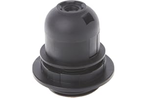 MIKI-Z Douille pour Ampoule E27 Edison, culot à vis, plafonnier Blanc/Noir