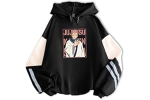 WESTTREND Anime Jujutsu Kaisen Hoodie Sukuna Pattern Colour Clashing Hoodie Sukuna Ryomen Hoodie Harajuku Candy Colour Sweater with Hooded Jujutsu Kaisen Hoodie Suitable for Both Men and Women