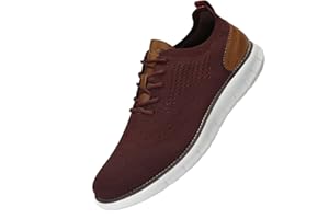SVNKE Herren Anzugschuhe Atmungsaktiv Gestrickter Stoff Schnürschuhe Formale Moderne Klassische Freizeit Schuhe Oxfords Hochzeit Schuhe