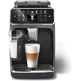 PHILIPS 5500 LatteGo Superautomatic Coffee Maker, 20 Beverages, Grey | Hot &amp; Cold Coffees, SilentBrew 40% Quieter, QuickStart