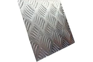 BAIWANLIN Aluminum Tread Sheet Diamond Chequered plate Checker Embossed Tile Alloy Floor Deck Anti-skid thickness5mm,200mm*200mm(1pcs)