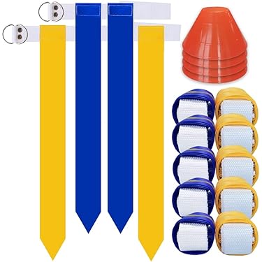 Ceintures Drapeaux Football/rugby Niuhong - Lot 1 Ceinture + 2 Drapeaux - Taille Réglable (max 120 Cm) - Pour Entraînement, Jeux Sans Contact
