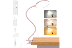 iFalarila Light 97 LED Lampada con Pinza con Telecomando 40CM Lampada da Lettura [Timer di 1 Ora] Lampada da Letto per Libro, Lavoro, Letto, Tavolo