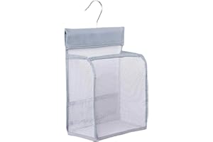 ONPERPOE Wäscheklammerbeutel zum Aufhängen Klammerbeutel für Wäscheklammern Einfacher Aufhängehaken zur Aufbewahrung von Wäscheklammern Wäscheklammerbeutel Wäschesack für Haus und Garten Grau