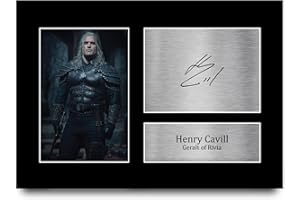HWC Trading A4 Henry Cavill The Witcher Regali Stampati Autografo Firmato Immagine Per Gli Appassionati Di Programma Televisivo
