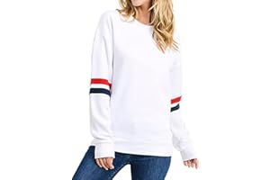Neitooh Damen Sweatshirt Rundhals Sweatshirt Damen Baumwolle Pullover Damen Langarmshirt Casual Oberteile Tops
