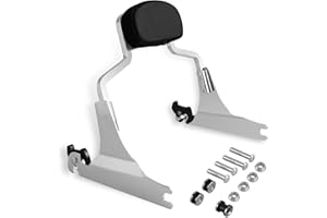 HARVARDS CHROME Detachable Backrest Sissy Bar Upright Passenger Backrest w/Pad Fit For Harley Breakout FXSB 2013-2017 (chrome)