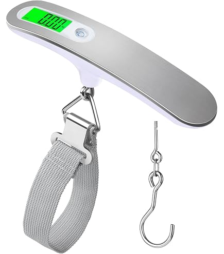 Pèse-Bagages Numérique GeeRic - Portable, Max 50kg, écran LCD, Sangle Incluse, Pour Voyage