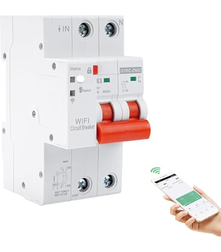 4-polige WiFi Stroomonderbreker Afstandsbediening Stroomonderbreker Vlamvertragende Shell Stroomonderbreker met Veiligheidsslot AC400V((40A