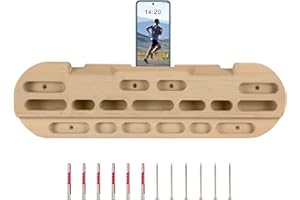 CRAZYROPE Hangboard – Tabla de escalada – Fingerboard – Asas de Pegboard – Tabla de entrenamiento de madera de haya – Capacidad de carga de 120 kg