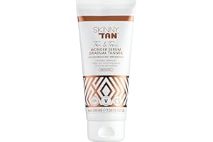 SKINNY TAN Tan + Tone Wonder Sérum de bronzage progressif 200 ml | Sérum lissant soyeux avec bronzage progressif à construire | Anti-âge et hydratant améliore l'élasticité