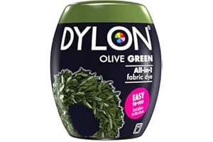 Dylon Neue Maschinenfarbstoff Aushülsen - Confezione completa da 350 g, colore: verde oliva, 350 g