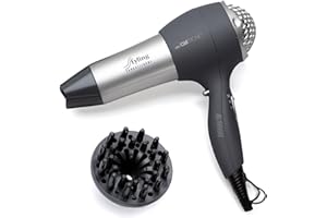 Clatronic® HTD 3055 suszarka do włosów z dyfuzorem i dyszą formującą | suszarka do włosów z "Cool Shot" dla błyszczących włosów | 3 poziomy mocy i 2 stopnie pracy dmuchawy | 2000 W | HTD 3055