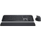 Logitech MX Keys S Combo - Tastiera e Mouse Wireless con Palm Rest, illuminazione personalizzabile, Scorrimento veloce, Bluet