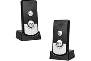 Pumwoy Voice Intercom Doorbell 1000 M, Wireless Intercom System, Wireless Voice Intercom Wireless Intercomunicador, 2 Way Water Proof Wireless Intercom Unit for Family, Elderly, Office