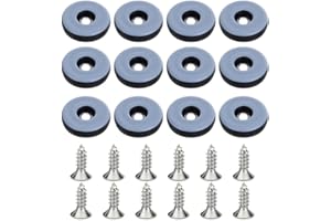 TXErfolg Teflongleiter zum Schrauben 32 Stück Bodengleiter Ø 22 mm (Rund | Schwarz) Möbelgleiter mit 32 Stück Edelstahlschrauben Möbelgleiter-Set Effektiver Schutz Ihrer Möbel Stühle Böden