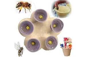 KEYET Bee Cups for Thirsty Bees Garden,Bee Drinking Cups for Garden,Bee Insect Drinking Cup,Bee Feeder,Bee Hotel,Insect Hotel,Bee Cups Pollinators,Bee Cups,Bee Cups and Mugs Sets,for Garden (Purple)