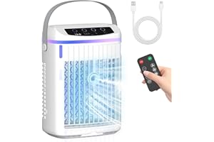 MUMUWIND Mobile Klimagerät, 2025 Luftkühler 4 in 1, Mini Klimaanlage, Tragbarer wasser ventilator Air Cooler mit 3 Stufen,Nachtlicht, Portable Klimagerät Wasser ventilator für Schlafzimmer Büro