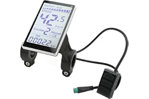 ‎AYNEFY LCD-Messgerät für Elektrofahrräder, 5-poliger 24-V-36-V-48-V-60-V-Universal-Elektroroller M5-LCD-Bildschirm, Wasserdicht, mit Anweisungen für 31,8-22,2-mm-Elektrofahrräder