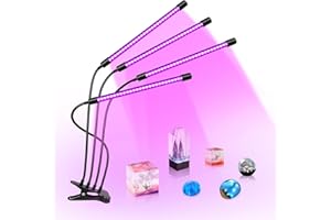 inShareplus LED UV Lamp Four Head, 40W UV Light with Clip, Glow in The Dark, 395nm-405nm Black Light for Party, Stage, Paint, Collection, Aquarium, Cure 3D Printer Resin