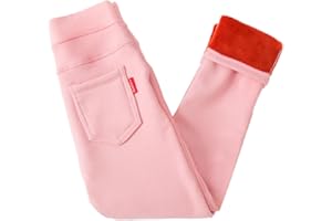 VUNCIO Legging Doublé Polaire Enfant Fille Taille Haute élastique Chaud Hiver 1-10 Ans Legging Thermique Fille Extensible Confortable Chic Stretch Jogging Vacances Pantalon