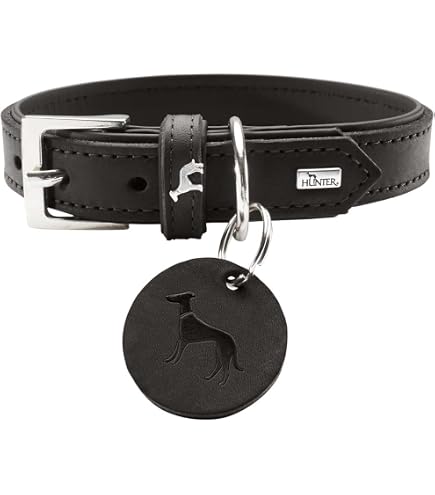 HUNTER CANNES MINI Hundehalsband – Aus Weichem Nappaleder, Braun, Größe XS (23–27,5 Cm), Made In Germany