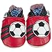 Kidz Shooz - Boys Luxury Soft Sole Leather Baby Pram Shoes Football 0-6, 6-12, 12-18, 18-24