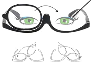 COMIOKE Lunettes De Maquillage Grossissante - Lunettes De Lecture Cosmétique Femme Pliantes Et Rotatives +2.0