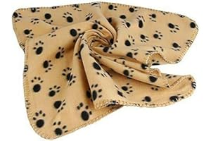 JS One Couverture d'hiver chaude en polaire douce au toucher pour chat, chaton, chien et chiot - Taille normale - Lavable en machine - Super chaude et confortable - Légère - 60 x 70 cm (M) - Beige