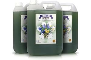 TRADE CHEMICALS FRESH PET CLEANER DISINFECTANT KENNEL/CATTERY PRE FILLED 5L x 3 (Floral)