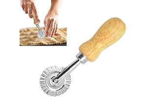 HQYBZP Teigschneider,Teigrädchen,Ravioli Roller,Nudelschneider,Ravioli Ausstecher,Teigrad Gewellt,Teigrädchen Gewellt,Pasta Schneider für Schneiden Von Keksen und Nudeln Verwendet Werden