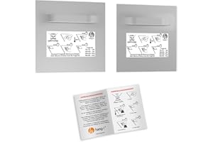 ‎HANG-IT Spiegelbefestigung Set M - 2 Stück Spiegelbleche 100x100 mm für das Aufhängen von Spiegeln, Alu-Dibond, Plexiglas Platten - Spiegelhalter