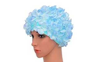 Medifier Badekappe für Damen, Vintage-Stil, Blumenmuster, Retro-Stil