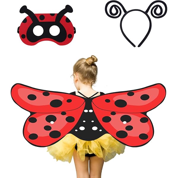 Ailes De Coccinelle Pour Enfant Et Adulte - Accessoire Cosplay Avec Bandeau