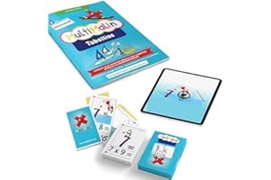 MultiMalin Tabellines per bambini - Tabelline Gioco : 1 DVD dei cartoni + Accesso Online - 1 libro di apprendimento - 1 set di 56 carte - 1 poster ; Metodo di Apprendimento per Tutti