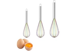 LATRAT 3 sztuki silikonowych trzepaczy, trzepaczka spiralna do mieszania, ubijania i spieniania