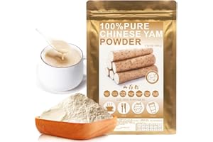 Plant Gift 100% Pure Chinese Yam Powder 山药粉 Poudre naturelle d'igname, Bonne saveur de boisson, arômes sains | Ajouter saveur et goût, 100 g / 3,25 oz
