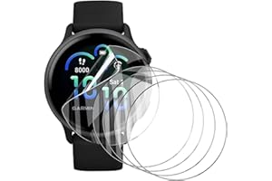AOKUMA [5 Pack For Garmin vivoactive 6/ vivoactive 5 42mm Soft TPU Screen Protector,Flexible TPU Film [Not Glass], Scratchproof, Bubble Free,Case Friendly, HD Clear, Easy Installation