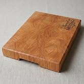 Kişiselleştirilebilir Kestane End Grain Ahşap Kesme Tahtası 39&times;29 cm (El yapımı)| 3.5 cm Kalınlık | Profesyonel Bı&ccedil;ak Dostu D