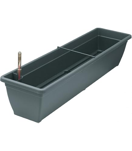 Erhard-Trading Blumenkasten Aqua Toscana mit Wasserspeicher und  Wasserstandsanzeiger fr Balkon oder Terrasse (Anthrazit, 60 cm breit):  Amazon.de: Garten