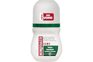 Borotalco, Deodorante Uomo Roll On Asciutto Originale, Formula Senza Alcool con Talco Assoluto, Assorbe il Sudore, Profumo Borotalco, 72h di Efficacia - 1 Flacone da 50 ml