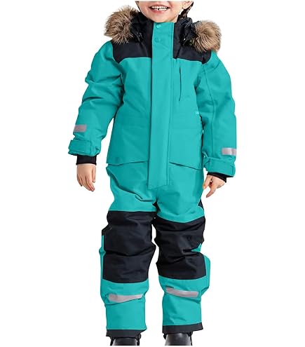 Tuta Da Neve Monopezzo Per Bambini Unisex - Impermeabile, Termica, Con Cappuccio, Taglie 80-160