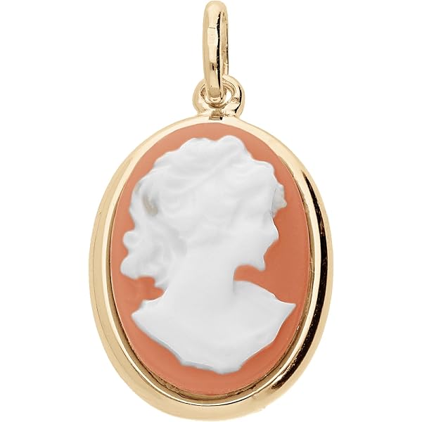Pendentif Camée en ambre véritable et argent 925°/°°. - Pendentifs