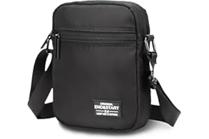 Lidxfeo Mini Messenger Bag mit Reißverschluss, Crossbody Umhängetasche Klein, Wasserfeste Brusttasche Herren, Anti Diebstahl Schultertasche, Handy Crossbody Bag, für Tägliches, Leben, Reise usw