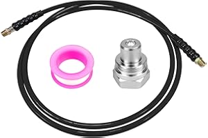 AMZCNC Hochdruck-Hydraulikschlauch CH-604, Gummischlauch, 10000 psi, 1,8 m oder 3,0 m, 0,95 cm Gewinde (schwarz, 1,8 m 10000 PSI, 0,95 cm)