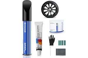 EVOOOR Vernice per ritocchi per cerchi Tesla con kit di riparazione, colore coordinato (nero opaco (per modello Y 20'')